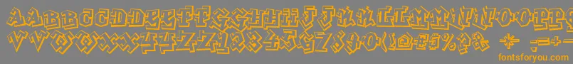 GraffitiTreat Font – Orange Fonts on Gray Background