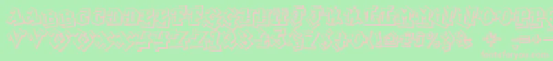 GraffitiTreat Font – Pink Fonts on Green Background