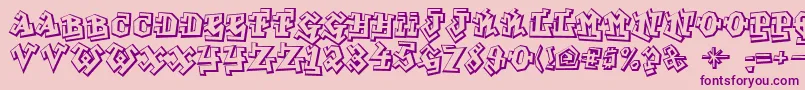 GraffitiTreat Font – Purple Fonts on Pink Background