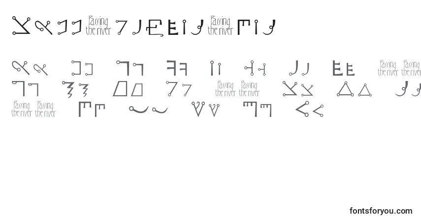 Passingtheriverフォント–アルファベット、数字、特殊文字