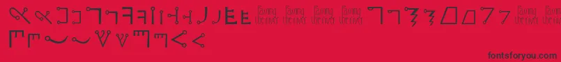 Passingtheriver Font – Black Fonts on Red Background