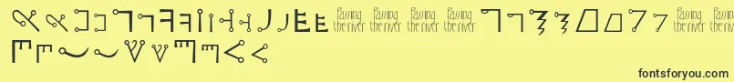 Passingtheriver Font – Black Fonts on Yellow Background