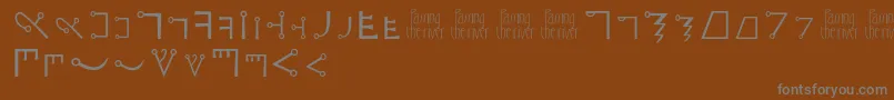 Passingtheriver Font – Gray Fonts on Brown Background