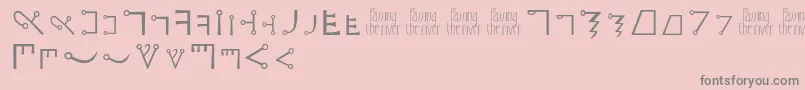 Passingtheriver Font – Gray Fonts on Pink Background