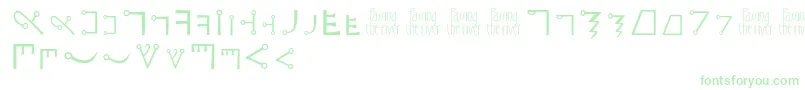 Passingtheriver-Schriftart – Grüne Schriften auf weißem Hintergrund