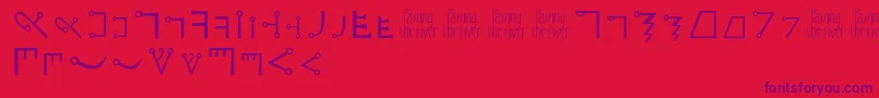 Passingtheriver Font – Purple Fonts on Red Background