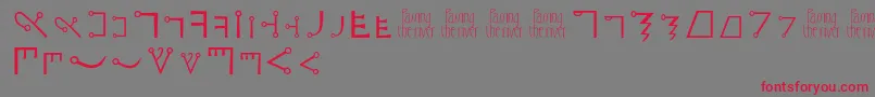 Passingtheriver Font – Red Fonts on Gray Background