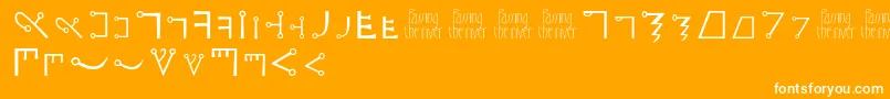 Passingtheriver Font – White Fonts on Orange Background