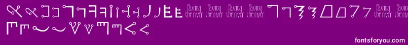 fuente Passingtheriver – Fuentes Blancas Sobre Fondo Morado