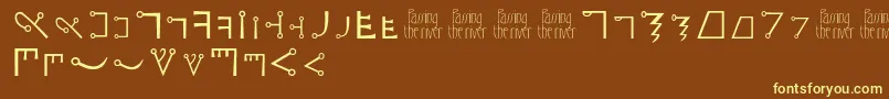 Passingtheriver Font – Yellow Fonts on Brown Background