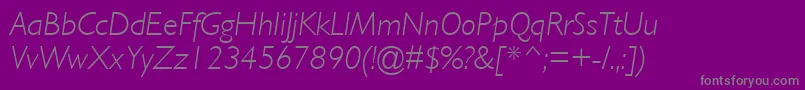 fuente GillLightSsiLightItalic – Fuentes Grises Sobre Fondo Morado