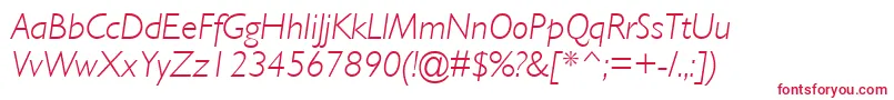 GillLightSsiLightItalic Font – Red Fonts