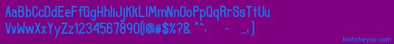 UncertainSans Font – Blue Fonts on Purple Background