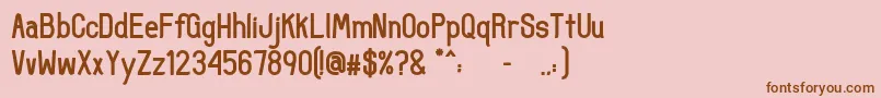 UncertainSans Font – Brown Fonts on Pink Background