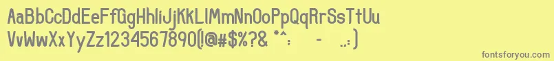 UncertainSans Font – Gray Fonts on Yellow Background