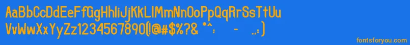 UncertainSans Font – Orange Fonts on Blue Background