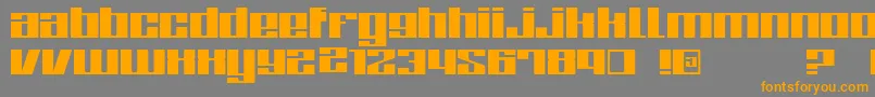 Zor Font – Orange Fonts on Gray Background