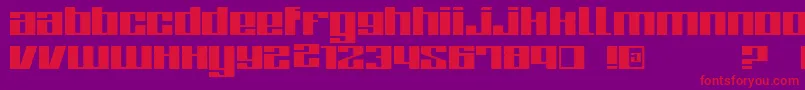 Zor Font – Red Fonts on Purple Background