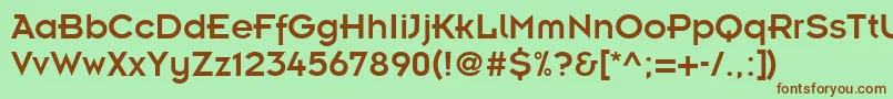 Emblem Font – Brown Fonts on Green Background