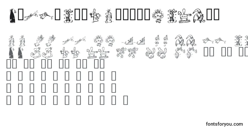 Fuente KrChristmas2002Dings2 - alfabeto, números, caracteres especiales