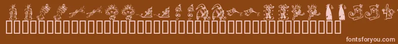 KrChristmas2002Dings2 Font – Pink Fonts on Brown Background