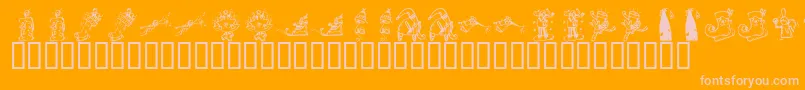 KrChristmas2002Dings2 Font – Pink Fonts on Orange Background
