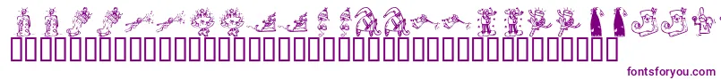 KrChristmas2002Dings2 Font – Purple Fonts on White Background