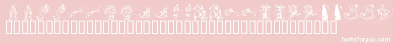 KrChristmas2002Dings2 Font – White Fonts on Pink Background