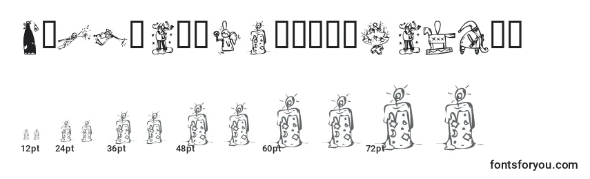 Größen der Schriftart KrChristmas2002Dings2