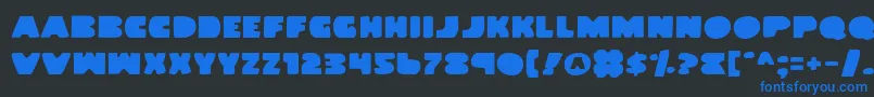 LandWhale Font – Blue Fonts on Black Background