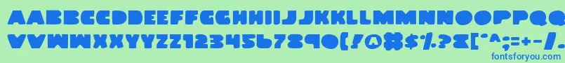 LandWhale Font – Blue Fonts on Green Background