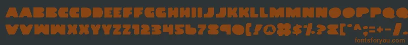 Шрифт LandWhale – коричневые шрифты на чёрном фоне