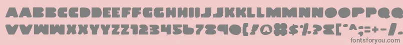 フォントLandWhale – ピンクの背景に灰色の文字