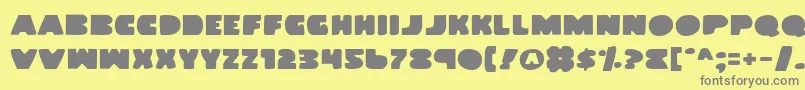 フォントLandWhale – 黄色の背景に灰色の文字