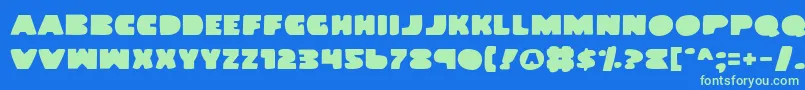 LandWhale Font – Green Fonts on Blue Background