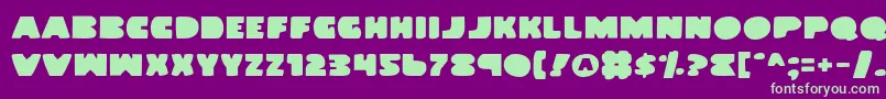 LandWhale Font – Green Fonts on Purple Background