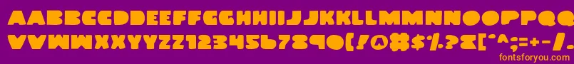 LandWhale Font – Orange Fonts on Purple Background