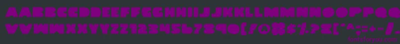 フォントLandWhale – 黒い背景に紫のフォント
