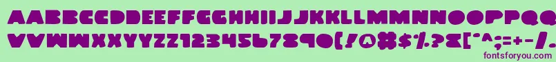 LandWhale Font – Purple Fonts on Green Background