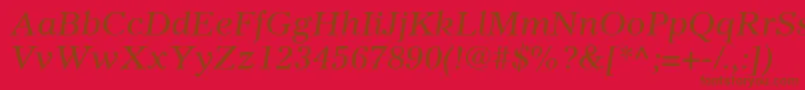 GazetteLtItalic Font – Brown Fonts on Red Background