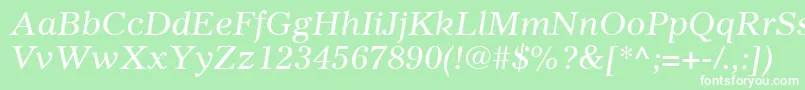 GazetteLtItalic Font – White Fonts on Green Background