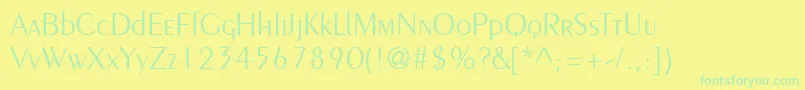 CremeSsiLight-fontti – vihreät fontit keltaisella taustalla