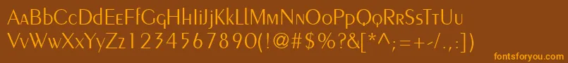 CremeSsiLight Font – Orange Fonts on Brown Background