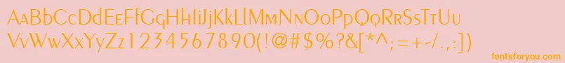 CremeSsiLight Font – Orange Fonts on Pink Background