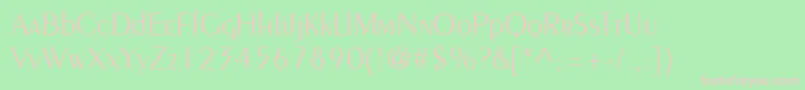 Fonte CremeSsiLight – fontes rosa em um fundo verde