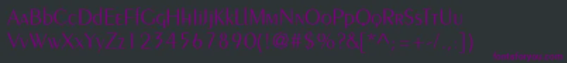 Шрифт CremeSsiLight – фиолетовые шрифты на чёрном фоне