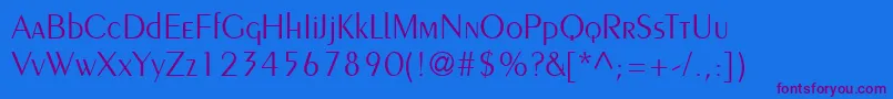 CremeSsiLight Font – Purple Fonts on Blue Background