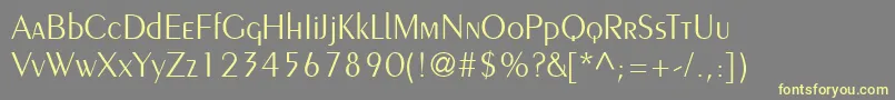 CremeSsiLight Font – Yellow Fonts on Gray Background