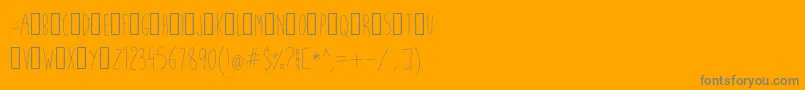 フォントWhatFish – オレンジの背景に灰色の文字