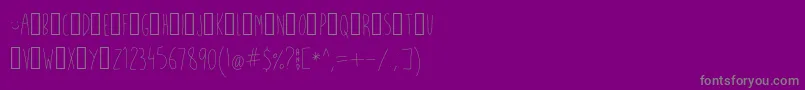 フォントWhatFish – 紫の背景に灰色の文字